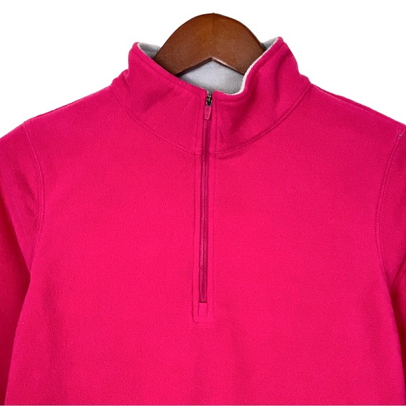 Danskin Now Quarter Zip Performance Fleece Hot Pink Magenta Pullover L (12-14) - Picture 6 of 13